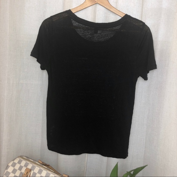 ⭕️Sold⭕️J. Crew Black & Bronze Fringe Top X-Small - Picture 2 of 4